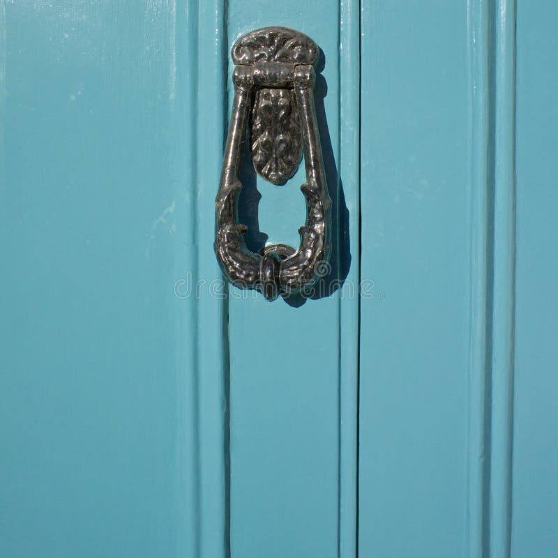 Antique door knocker stock images