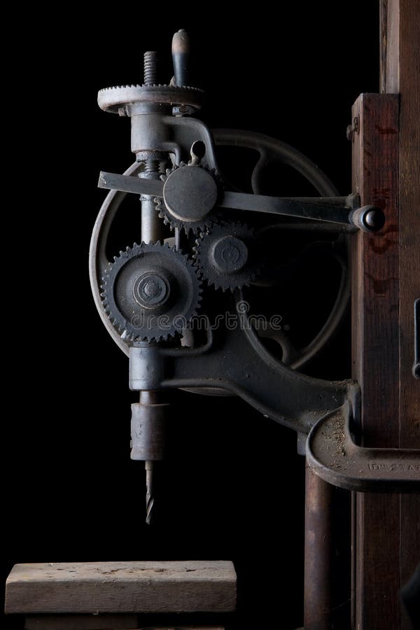 Antique Drill Press stock photo. Image of mounted, drill 15961904