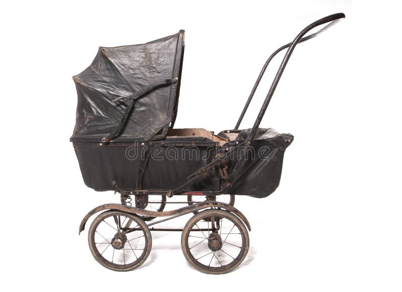 Antique Edwardian black pram