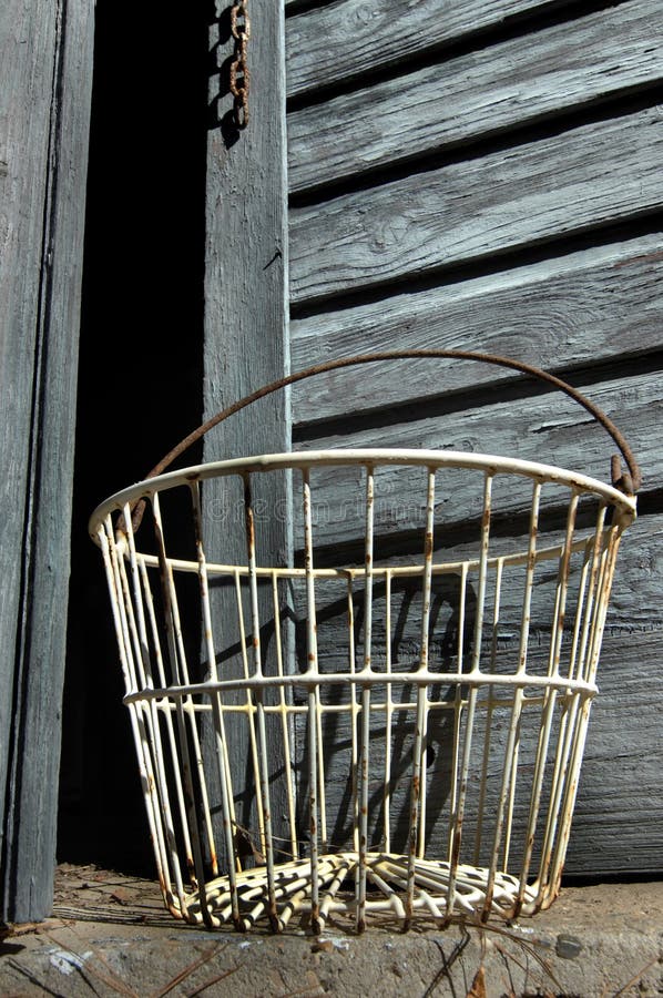 Antique Egg Basket stock image. Image of exit, doorway 22685783
