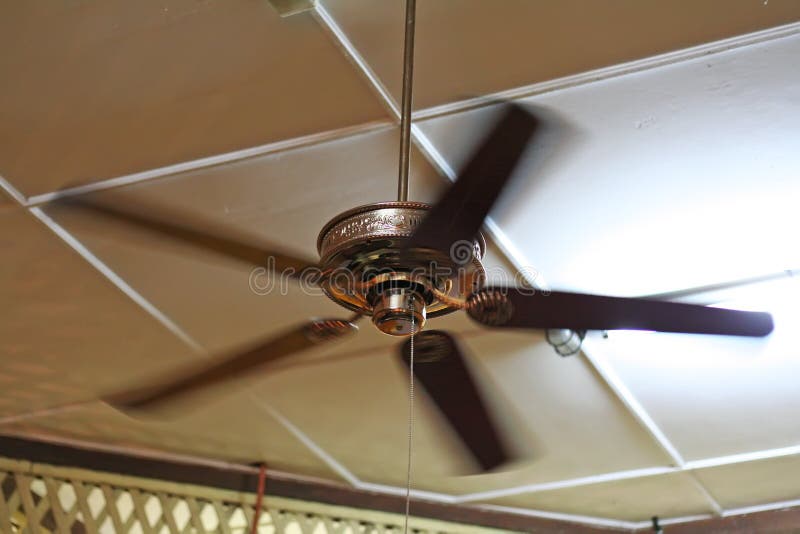 Old fashioned ceiling fan stock image. Image of architecture 1629473