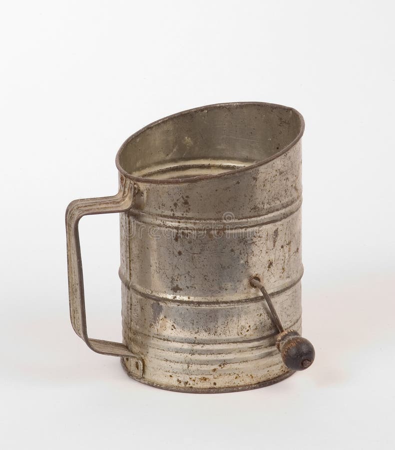 Antique flour sifter stock image. Image of crank, flour, handle 8369