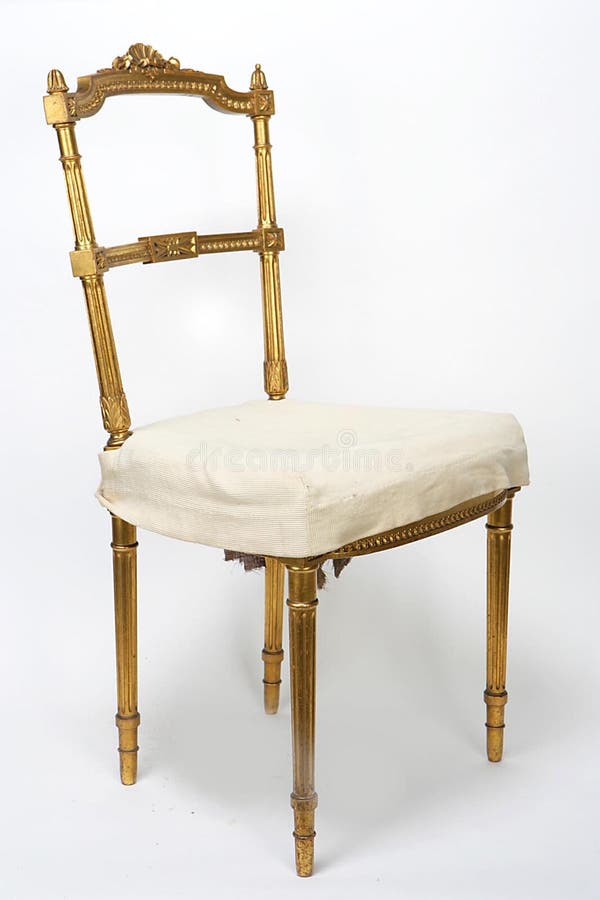 Antique Gold Chair stock image. Image of background, hand 217061