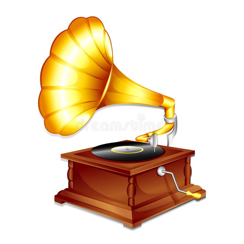 Antique Gramophone Vector Art & Graphics