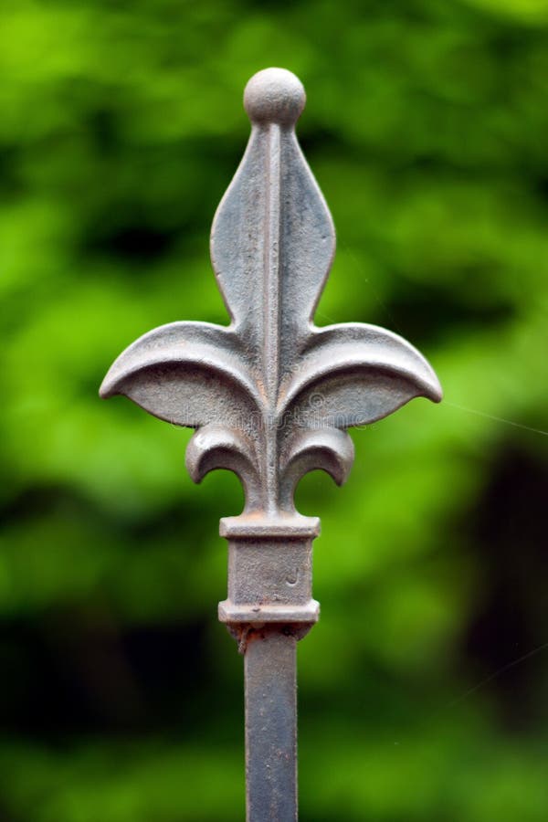 Antique iron fence post stock photo. Image of wrought, steel 755338