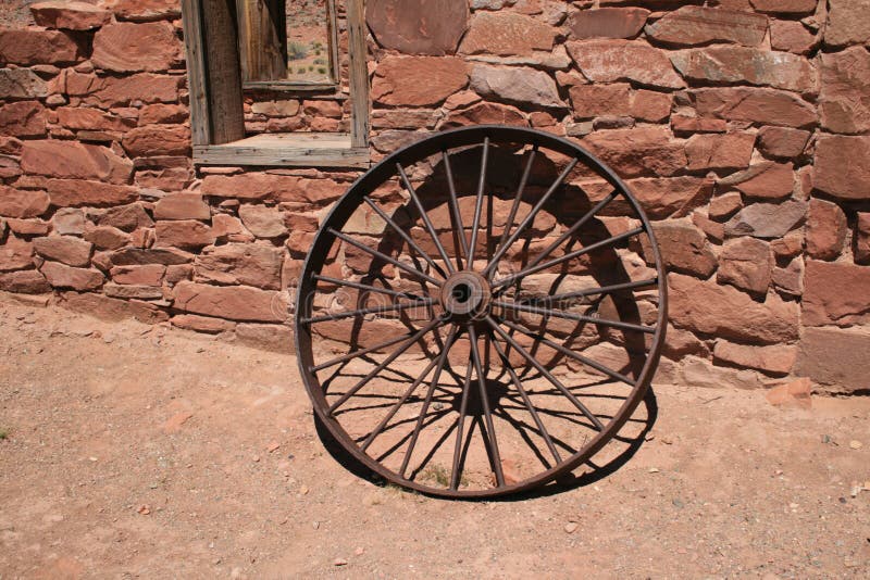 Antique iron wheel stock photos