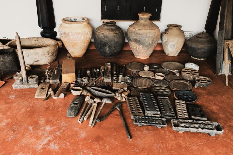 Antique Kitchen Utensils Collection, Ancient Kitchenware Made of Stone