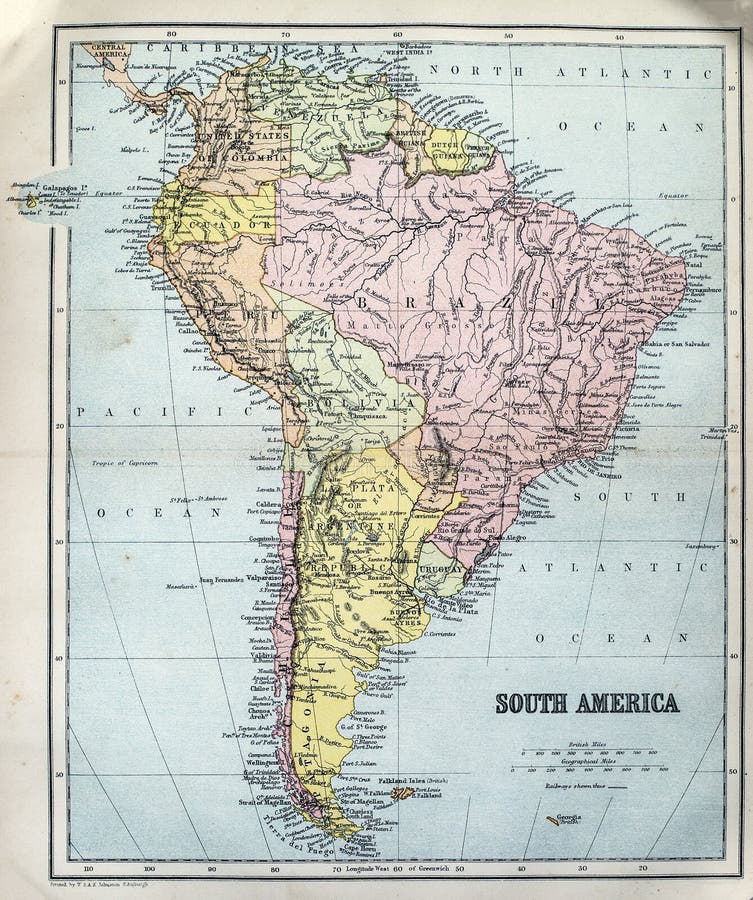 Map of South America showing the location of Serra da Capivara