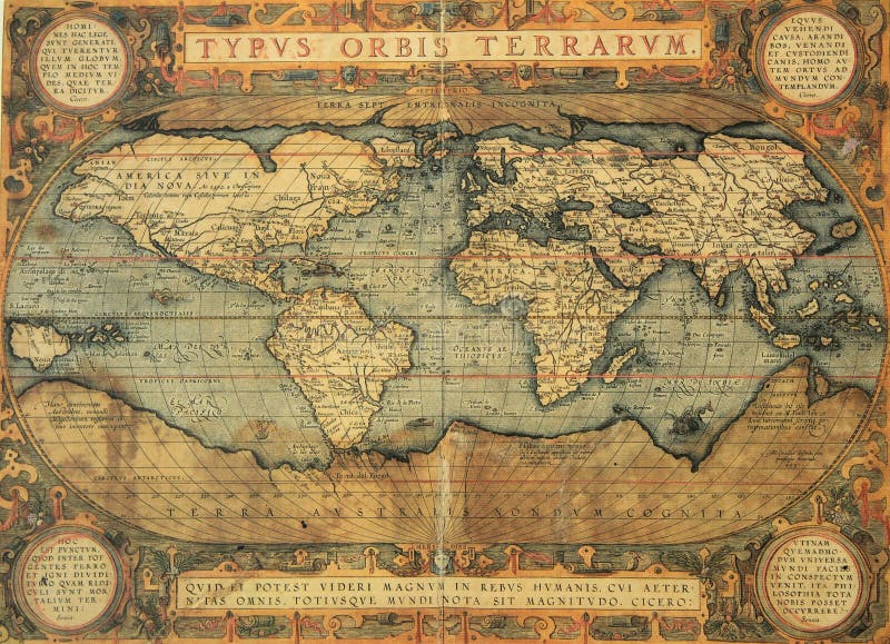 Antique map of world
