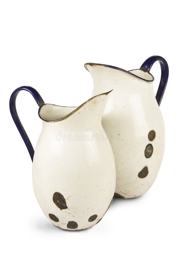 Antique metal jugs stock image. Image of vintage, rustic 31287833