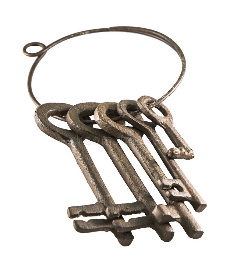 Large Key Ring Old Skeleton Keys Stock Photo 167590853