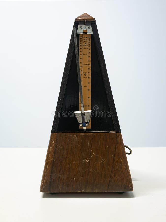 Antique Metronome for Producing Regular Clicks Stock Image Image of