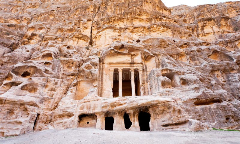 Antique Nabatean Temple in Little Petra