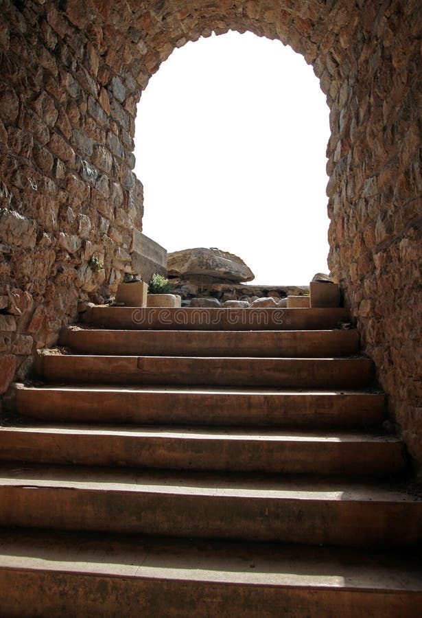 antique old stone stair