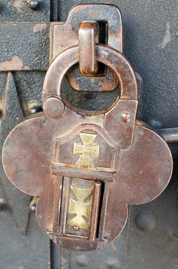 Antique padlock stock photo. Image of lock, door, ornate 21034744