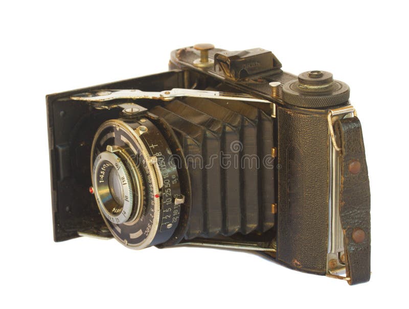 Antique photo camera stock photos