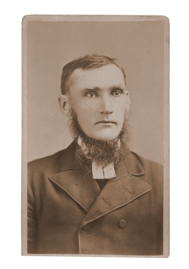 Antique photograph man minister