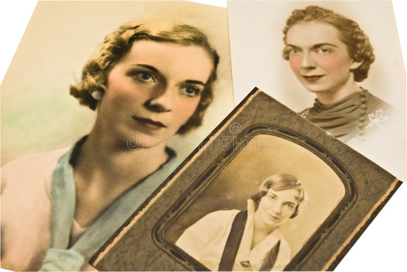 Antique Photos of a Woman stock photo Antique Photos of a Woman stock photo