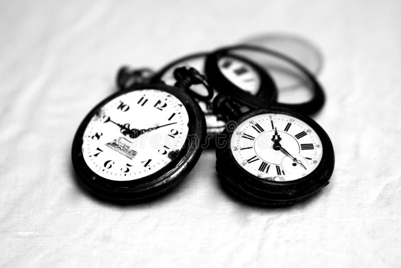 Antique Pocket Watch Black and White 2. Editorial Photography Image