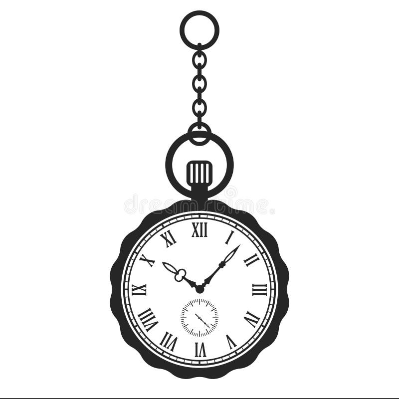 Antique pocket watch icon stock vector. Illustration of clipart 169915047