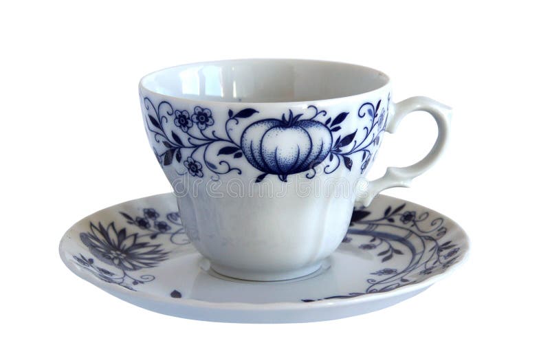 Antique porcelain cup and saucer