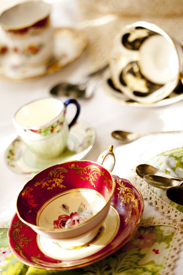 Antique porcelain tea cups