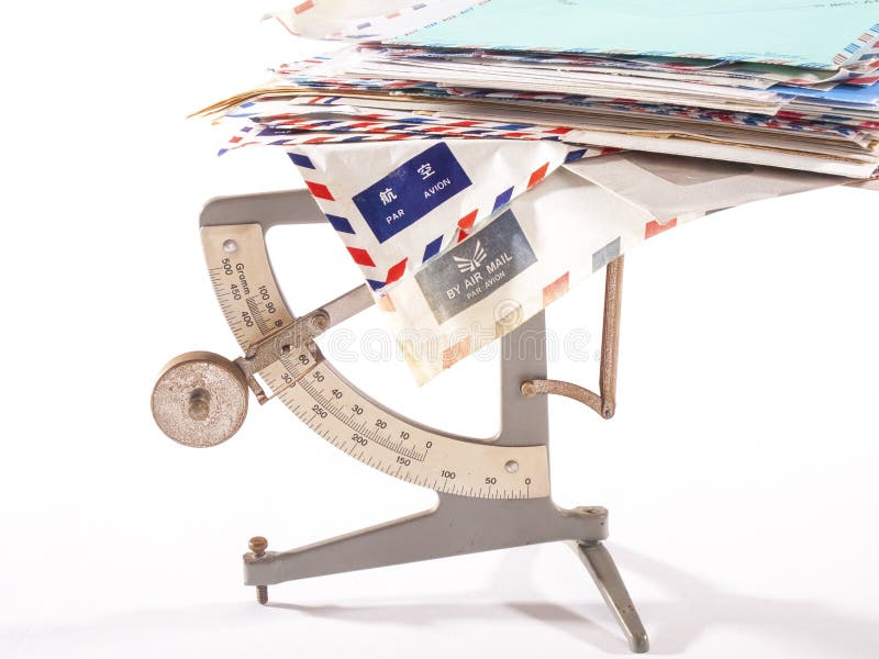 Antique Postage Scale Airmail Letters Stock Photos Free & Royalty