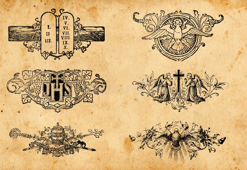 Antique religion symbols