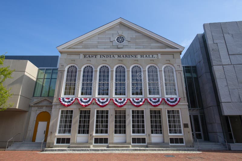 East India Marine Hall in Peabody Essex Museum PEM at 161 Essex Street in historic city center of Salem, Massachusetts MA, USA. East India Marine Hall in Peabody Essex Museum PEM at 161 Essex Street in historic city center of Salem, Massachusetts MA, USA.