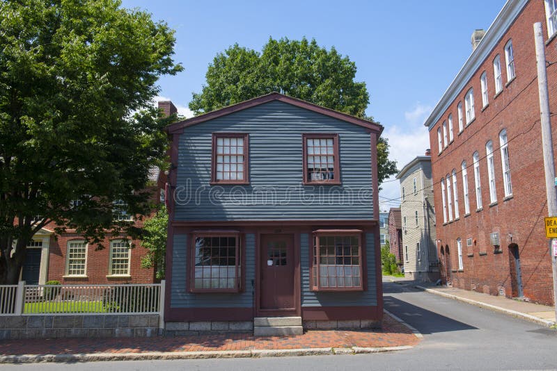 West India Goods Store at 164 Derby Street in historic town Salem, Massachusetts MA, USA. This building now belongs to Salem Maritime National Historic Site. West India Goods Store at 164 Derby Street in historic town Salem, Massachusetts MA, USA. This building now belongs to Salem Maritime National Historic Site.