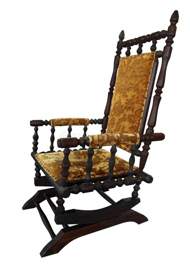 Antique Rocking Chair stock photo. Image of seat, carving ...