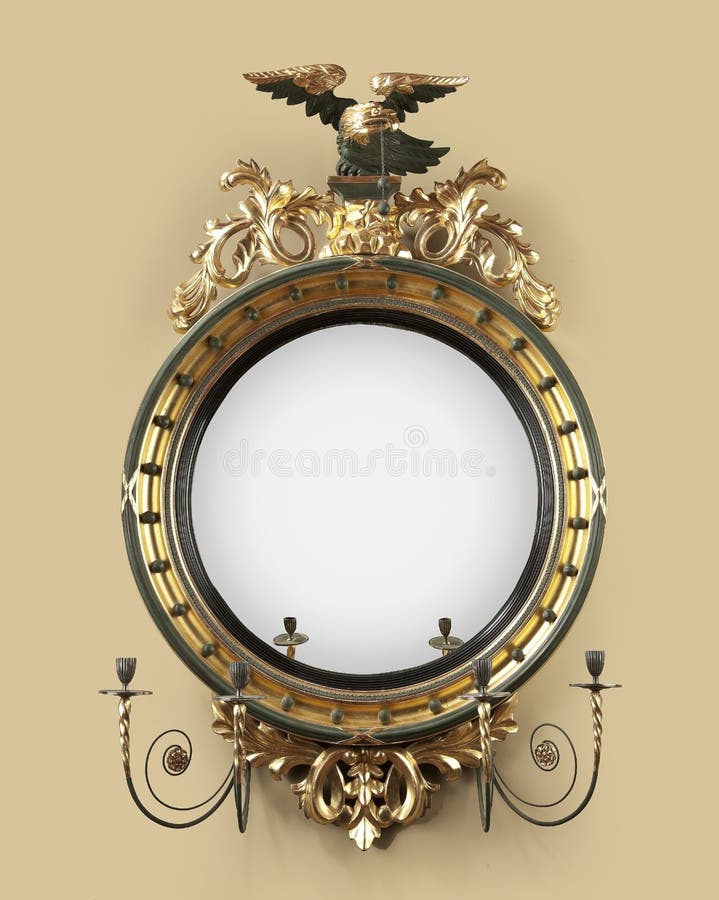Antique round hall mirror royalty free stock photo Antique round hall mirror royalty free stock photo