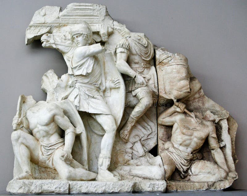 Antique sculpture group in Ephesus