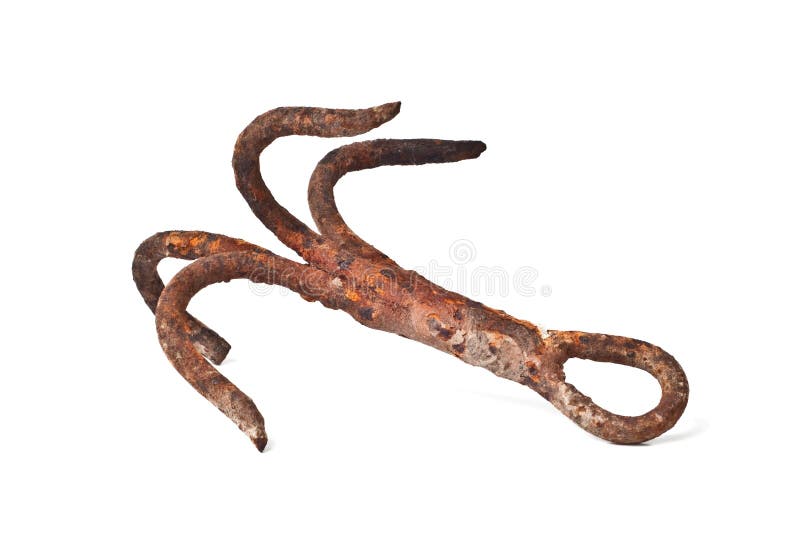 Old Rusty Fishing Hook Isolated White Stock Photos - Free & Royalty-Free  Stock Photos from Dreamstime