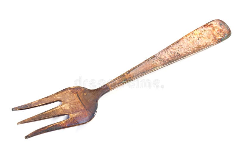 Antique silver fork stock image. Image of objects, metal 49052911