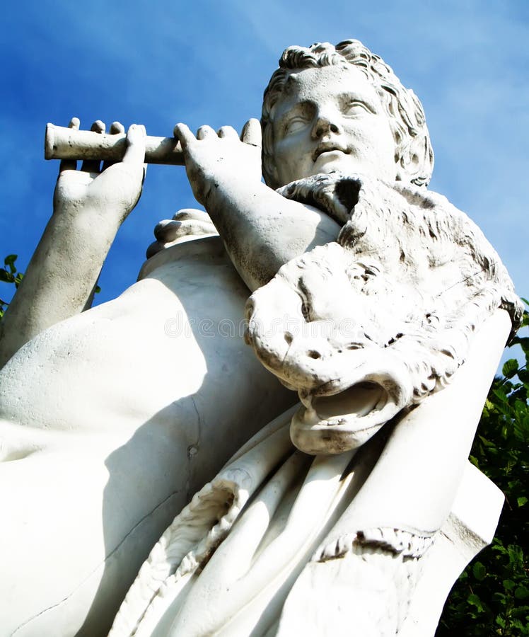 Antique statue stock image. Image of flute, dreamlike 1089085