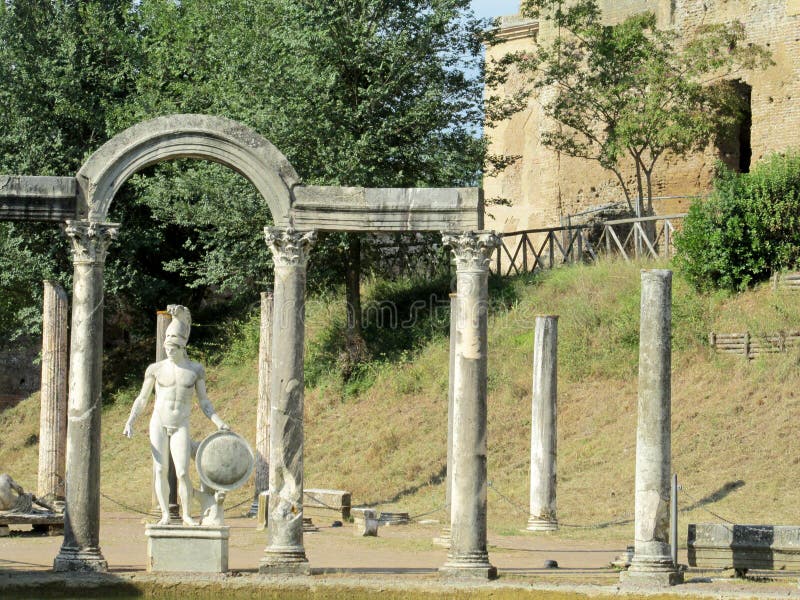 Antique statue in Villa Adriana, Tivoli Rome