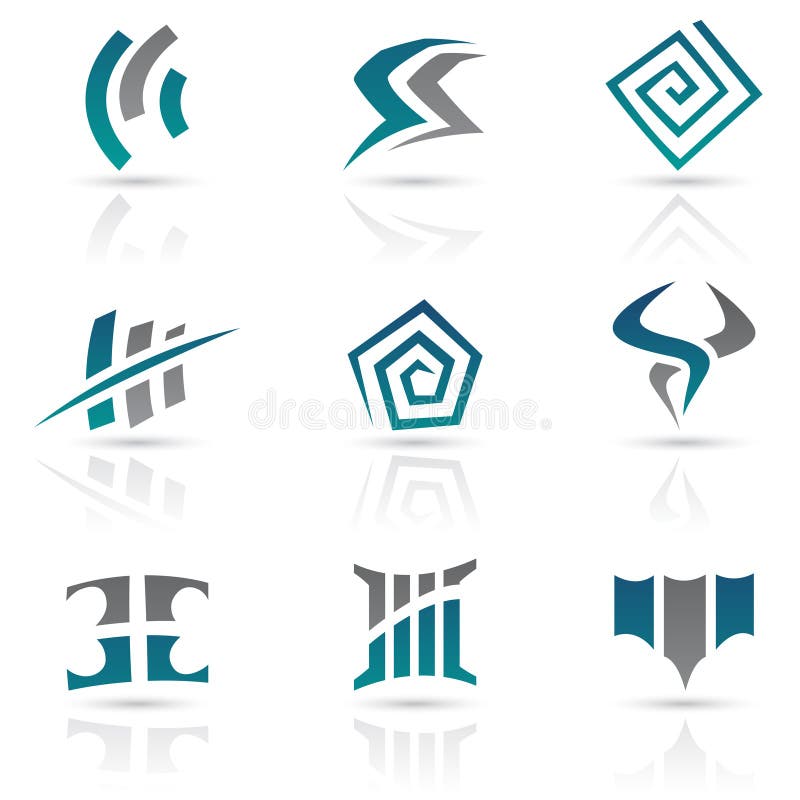 Antique Style Abstract Icons stock illustration