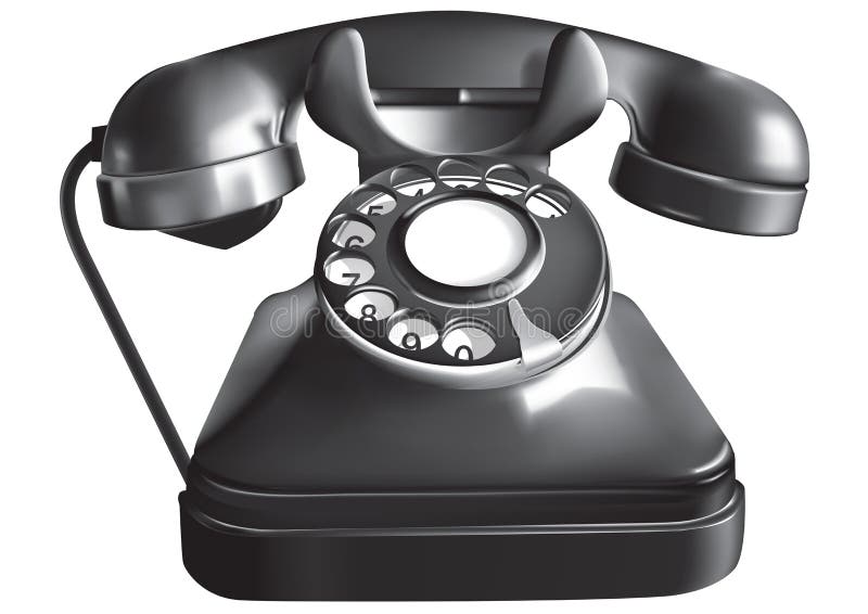 Antique telephone stock illustration Antique telephone stock illustration