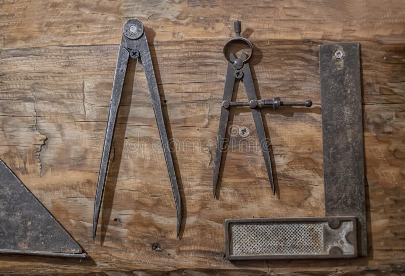 antique drafting compass