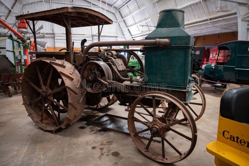 Antique Tractor Sits in a Warehouse Editorial Photography Image of