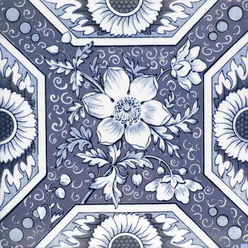 Arts & Crafts Antique Tile stock photo. Image of printed 5404482