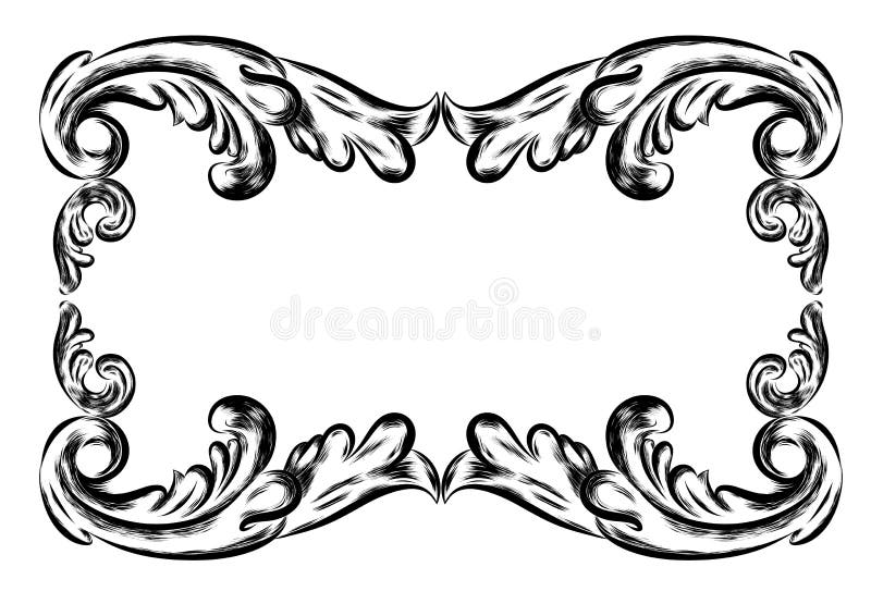Antique vintage floral ornament on white background. Vector royalty free illustration
