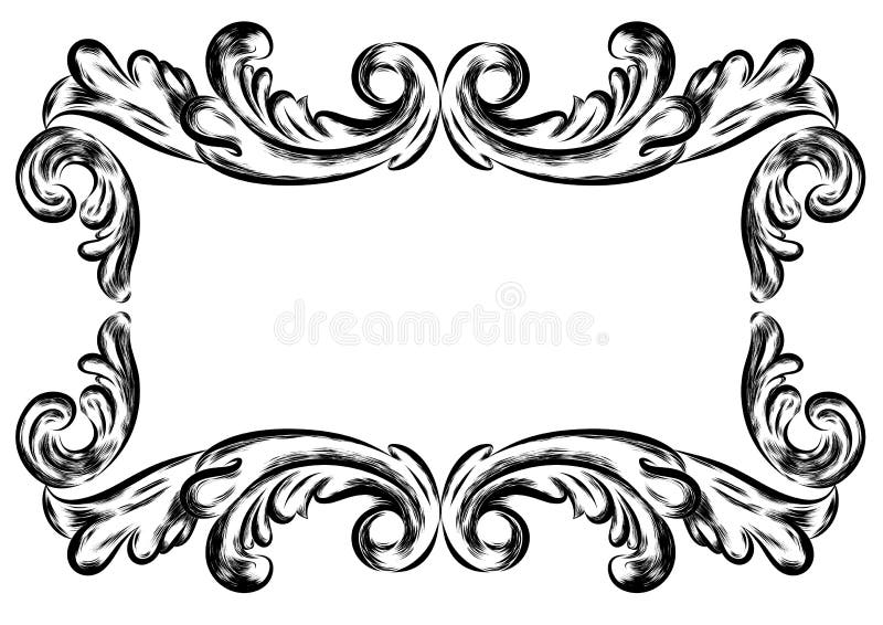 Antique vintage floral ornament on white background. Vector vector illustration