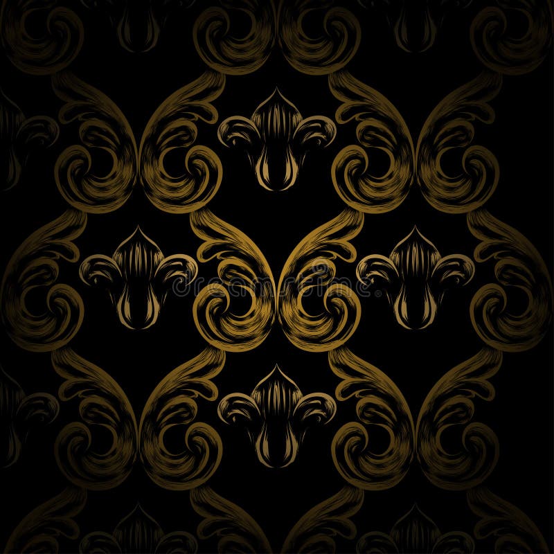 Antique vintage floral ornament on white background. Vector stock illustration