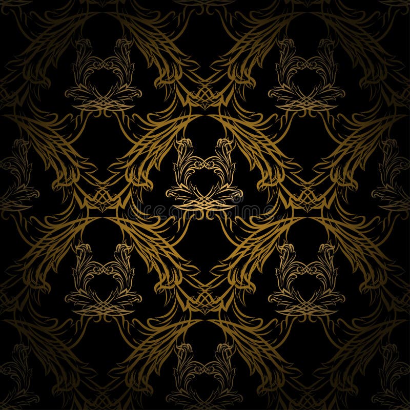 Antique vintage floral ornament on white background. Vector stock illustration