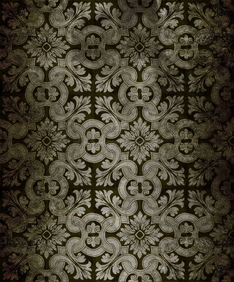 Antique wallpaper stock illustration. Illustration of dark 10493429