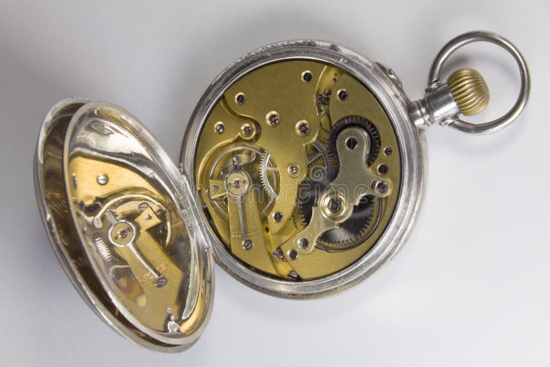 Antique watches made of silver metal