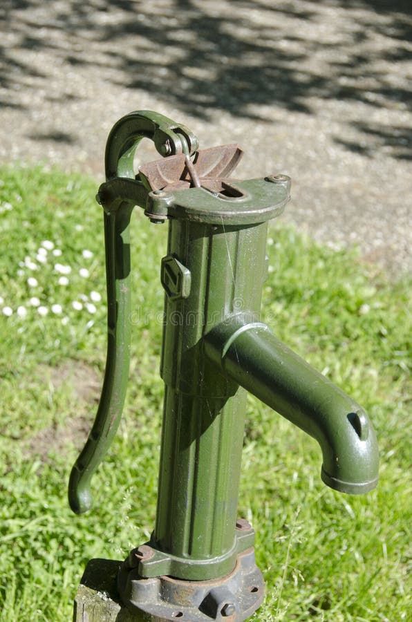 Antique Water Pump Tap in Urban Park Stock Photo Image of steel