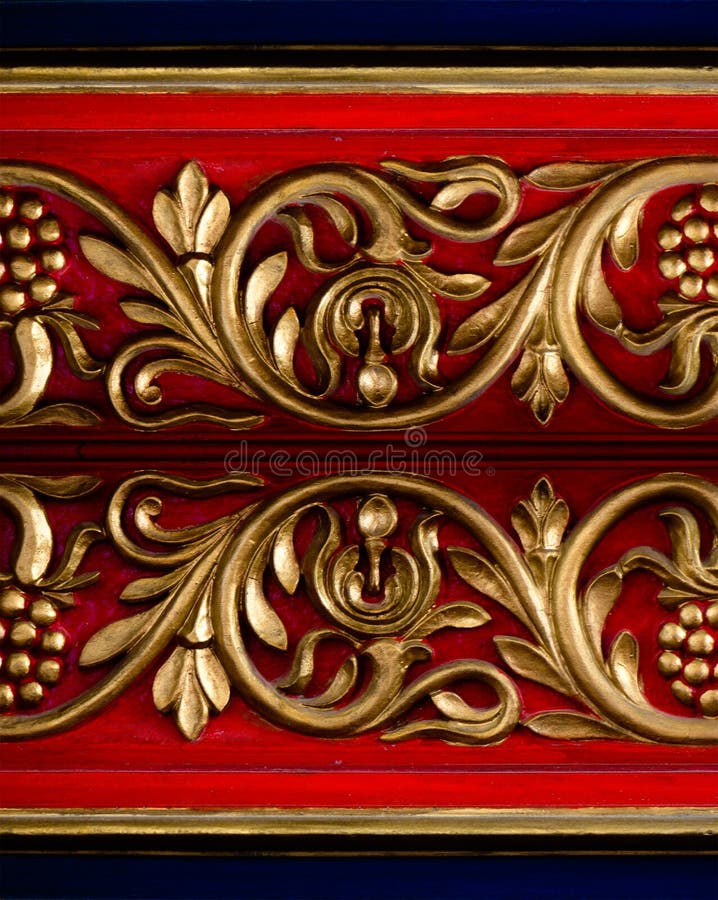 Antique wood carving royalty free stock photos